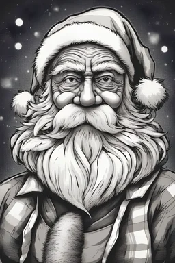 A Santa Claus looking a little derpy, weird and cross-eyed