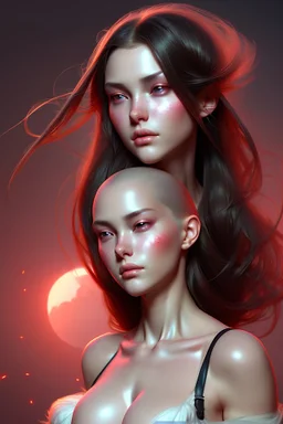Style: image transformation with changing features, standing, intimate feelings and kissing, high realism, realistic relationship features, professional details sexually realistic, person for can give it back to of back and forth with the Style of fantasy Painting