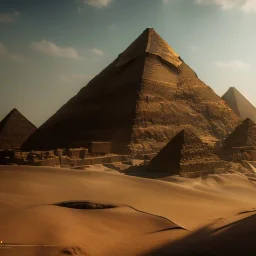 Giza Piramitleri fantasy art, shine lighting, cinematic, extremly, mist, unreal engine 5, cinematic lighting, beautiful