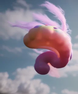 Ultra realistic speed clouds sky scene, wide angle view, sweet women falling down, inflatable color clothing, free jumping flying, many trinkets, hair monster, many jelly beans, balls, color smoke, smile, happy, circus style, extreme, wind, clouds sea, 20,000 feet altitude, stratosphere, soft color, highly detailed, unreal engine 5, ray tracing, RTX, lumen lighting, ultra detail, volumetric lighting, 3d, finely drawn, high definition, high resolution.