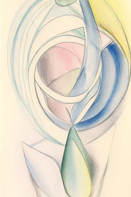 Pencil drawing and watercolour by Barbara Hepworth