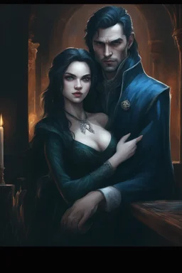 Strahd Von Zarovich and his wife Selene