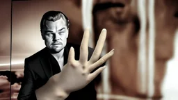 leonardo dicaprio with amputated hands