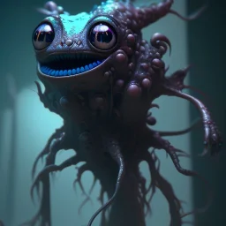 Cute fluid ink creature, big black eyes, unreal engine 5, 8k resolution, photorealistic, ultra detailed, by greg rutowski