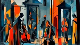 abstract painting, jazz, Fragments of Forgotten all the sins in outskirts, use flat bright colors displayed art, Charcoal, Metallic Ink: merging into walls of shadow., refugees, conformity, Analogue film photo, , 1950s, candid, retro analog, 35mm film, film grain, minimalist