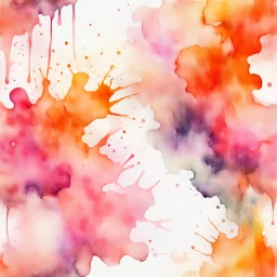 Hyper Realistic White, Orange & Pink Multicolored Grungy-Watercolor-Background