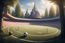 зона спорта в стиле славянских сказок