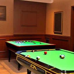 Circular pool table.