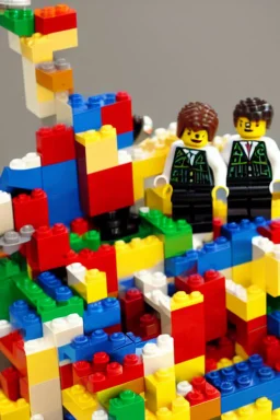 in lego blocks write the caption "can we go on a date" in lego masters style