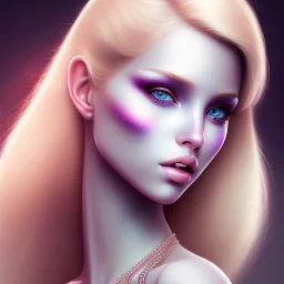 Beautiful Blonde girl Wearing make up avatar pandora