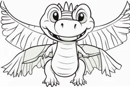 a crocodile with wings