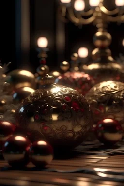 déco de noel, détails élevés, 4k