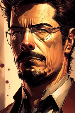 A portrait of Tony Stark from Iron Man Comics