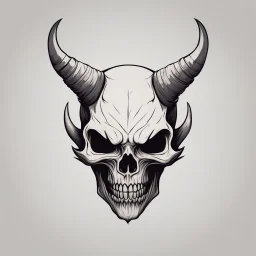 minimalistic demon skull