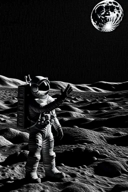 techno rave on the moon