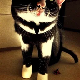 Creepy photo, 'stranger things' cat, bat