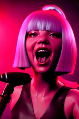 Sia singing in a punk rock band