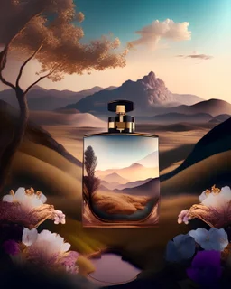 aesthetic perfumes new in a beautiful landscape