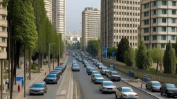 a modern street in Tehran.