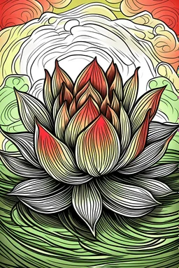 flor de loto en primera plana