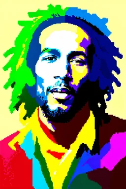 pop art pixels 1000 images warhol style x bob marley portrait
