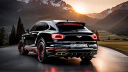 Mansory Bodykit Bentley Bentayga GT Electric rear lights, rear view, desktop wallpaper, 4K, Cinematic