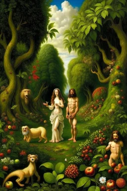 adam and eve in the garden of eden