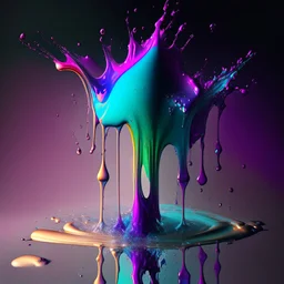 iridescent splash