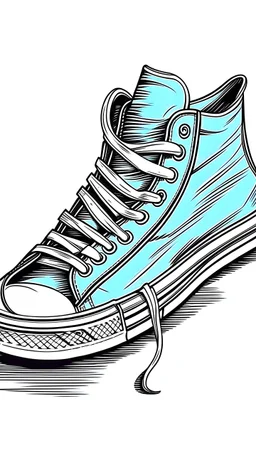 Shoe cartoon drawing with white background