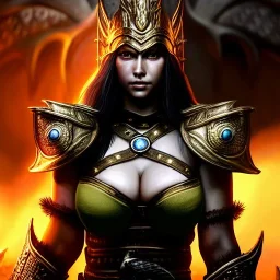 ultra detailed fullbody Portrait in oil on canvas of a beautiful busty woman with Skyrim Dragon priest mask and armor,extremely detailed digital painting, extremely detailed face,crystal clear Big eyes, mystical colors ,perfectly centered image, perfect composition,rim light, beautiful lighting, 8k, stunning scene,extremely sharp detail, finely tuned detail, ultra high definition raytracing, in the style of robert e howard and pablo oliveira and Ken Kelley and Ohrai Noriyoshi and Simon Bisley