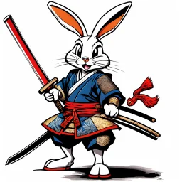 Bugs Bunny as a Samurai
