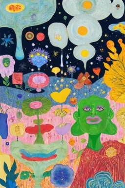 Bring change and magic to your life; a mashup of the styles of Gustav Klimt and HundertwASSER; neo-surrealism; golden ratio