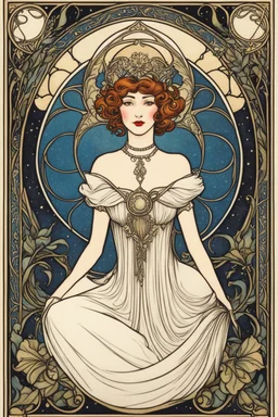 Anonymous Woman - Tarot Card - Art Nouveau