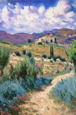 Spanish landscape oil painting, detailed Claude Monet, detailed