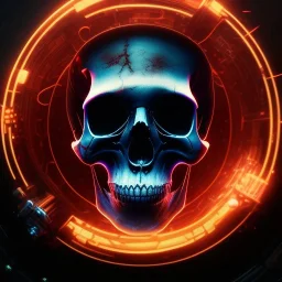 cyberpunk style ink ball skull picture in detailed tecnomancer frame, big black eyes, unreal engine 5, 8k resolution, photorealistic, ultra detailed, frame extreme sharp, accurate