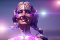  beautiful cosmic woman, nice smiling, magic glamour make up, delicate colors, beautiful glamour galactique dress, ultra sharp focus, 8k, unreal engine 5, extremely sharp detail, light effect, soft light atmosphere of a spaceship, smooth, full of details, face in front, complete face and hair and body