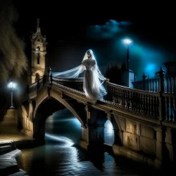 THE GHOST IS STILL DANCING AT NIGHT ON THE OLD BRIDGE. Carlos Lapellegrina