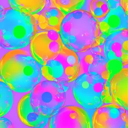 holographic hd paint bubbles