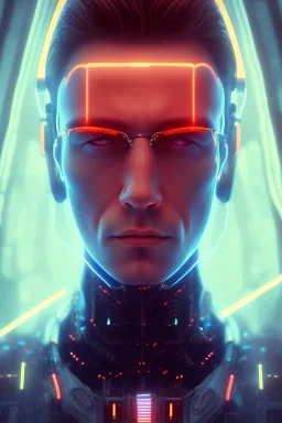 cyberpunk, head, men, portrai, tron