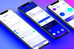 mobile SaaS app blue white purple interface usability ui ux uxui