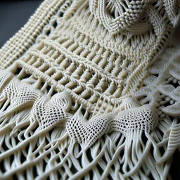 Fabrics texture macrame plat