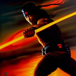 Portrait of 'SHinobi',shuriken,painting by Earl Norem, simon Bisley,frazetta,Howard,西嘛哒, evan lee, Vallejo,kelly oil on canvas, cinematic composition, extreme detail,fit full body inside picture,8k