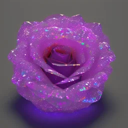 transparent multicolor crystal rose