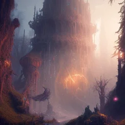 fantasy concept art, dynamic lighting, Intricately detailed, Splash screen art, deep color, Unreal Engine, volumetric lighting, black obsidian, Fantasy library artwork, moss, leather, library artwork, bones,