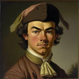 young tanned nobleman with sharp features 18th century