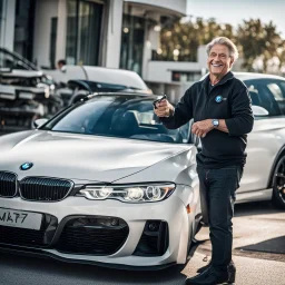 счастливый владельца бмв