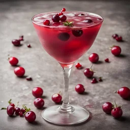 Cosmopolitan Cocktail mit Cranberries und viel Platz