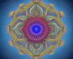 meditation, third eye, universe, fourth dimension, fractal, realistic, 8k, high quality, extreme detail, symmetrical, chakra, human