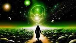 matrix universe, space, planets, god creation walking in the light