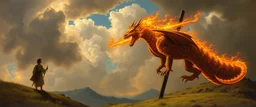 So the people came to Moses and said, “We have sinned, because we have spoken against the Lord and against you; intercede with the Lord, that He will remove the dragon from us.” And Moses interceded for the people. 8 Then the Lord said to Moses, “[a]Make a fiery dragon , and put it on a cross flag pole; and it shall come about, that everyone who is bitten, and looks at it, will be healed by rays.” painted by Rembrandt
